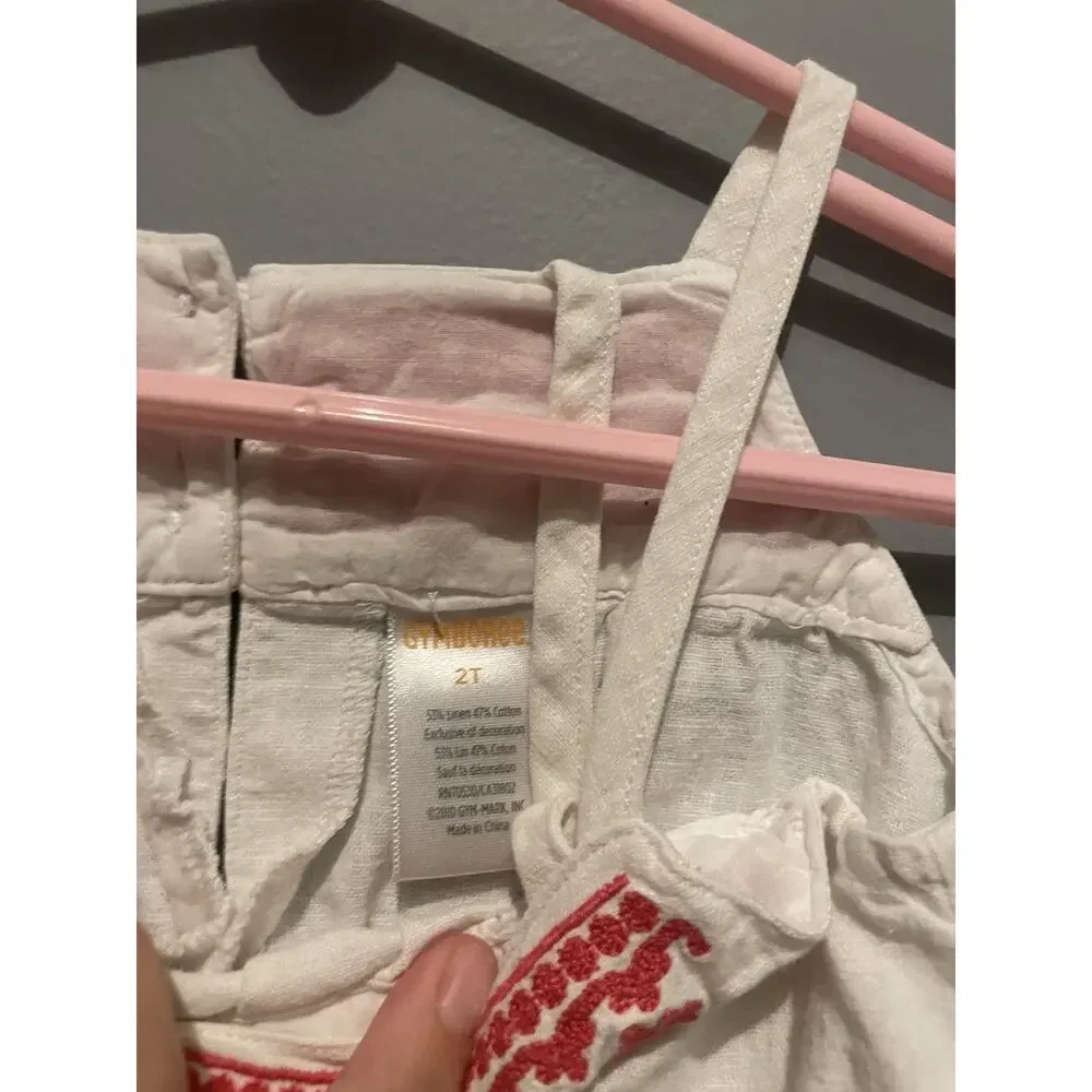Gymboree SEASHELL CORAL‎ cotton/linen 1pc ROMPER outfit 2t